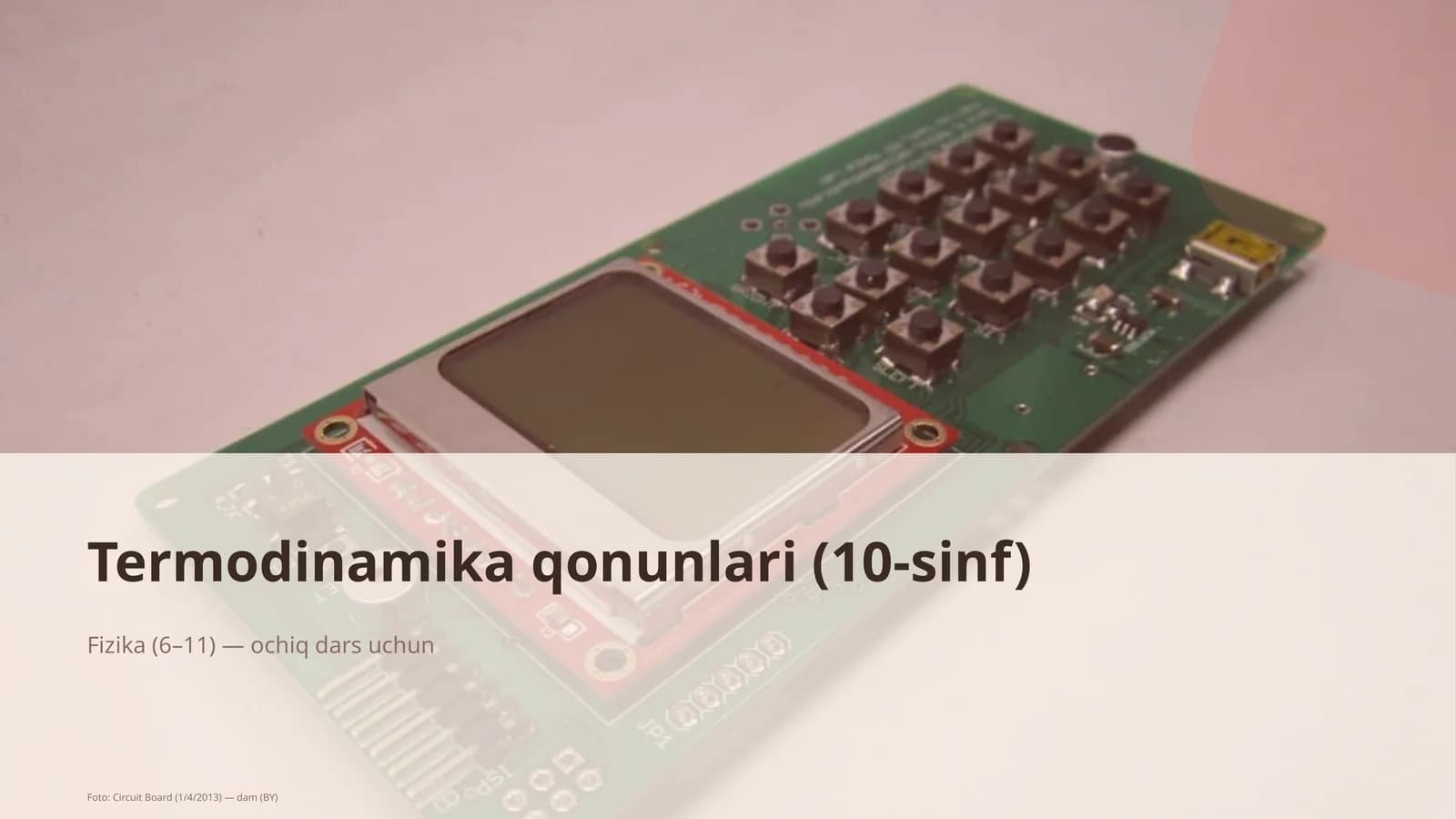 Termodinamika qonunlari (10-sinf)
