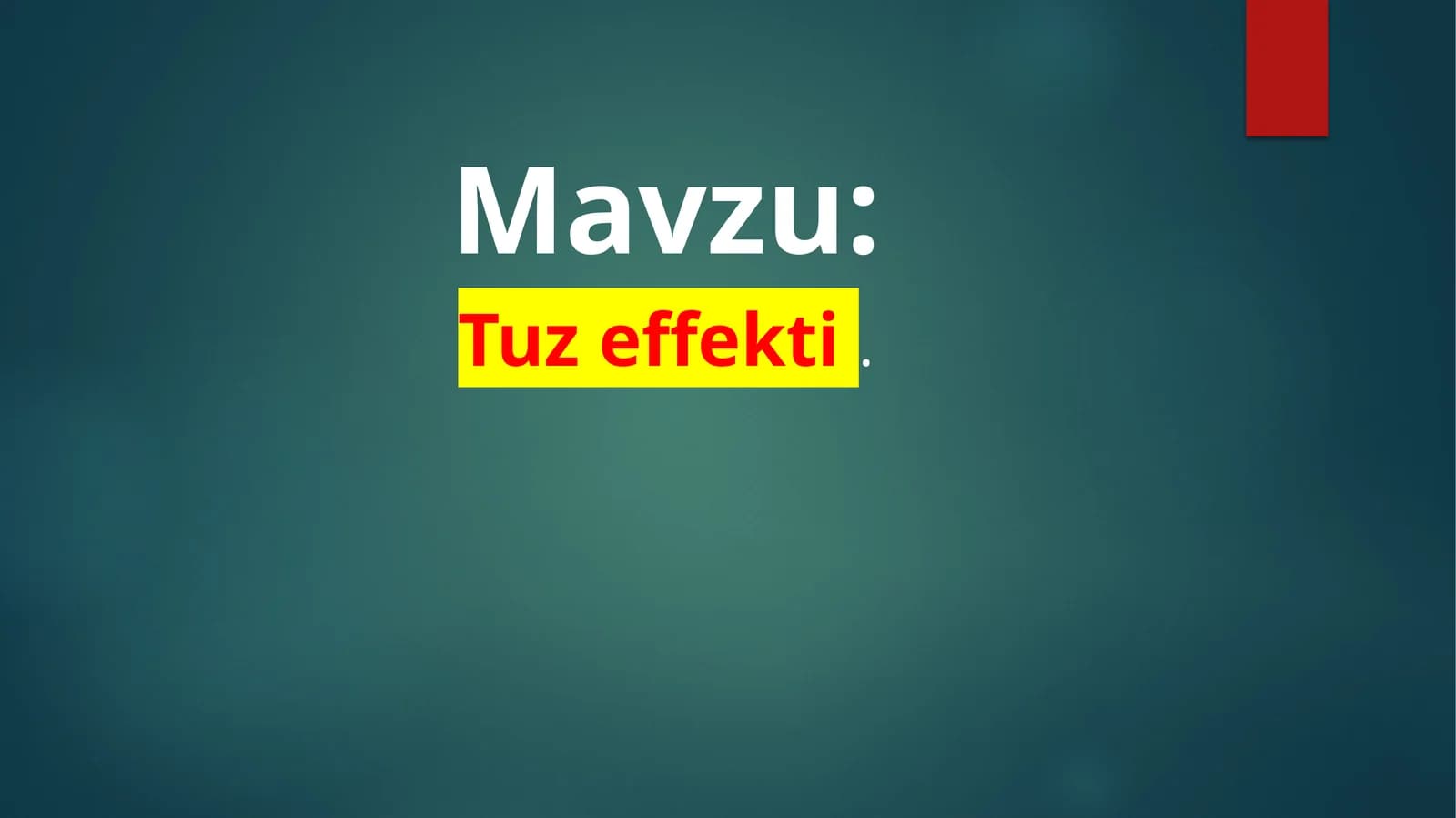 Tuz  effekti