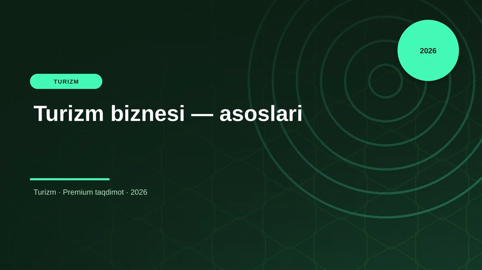 Turizm biznesi — asoslari