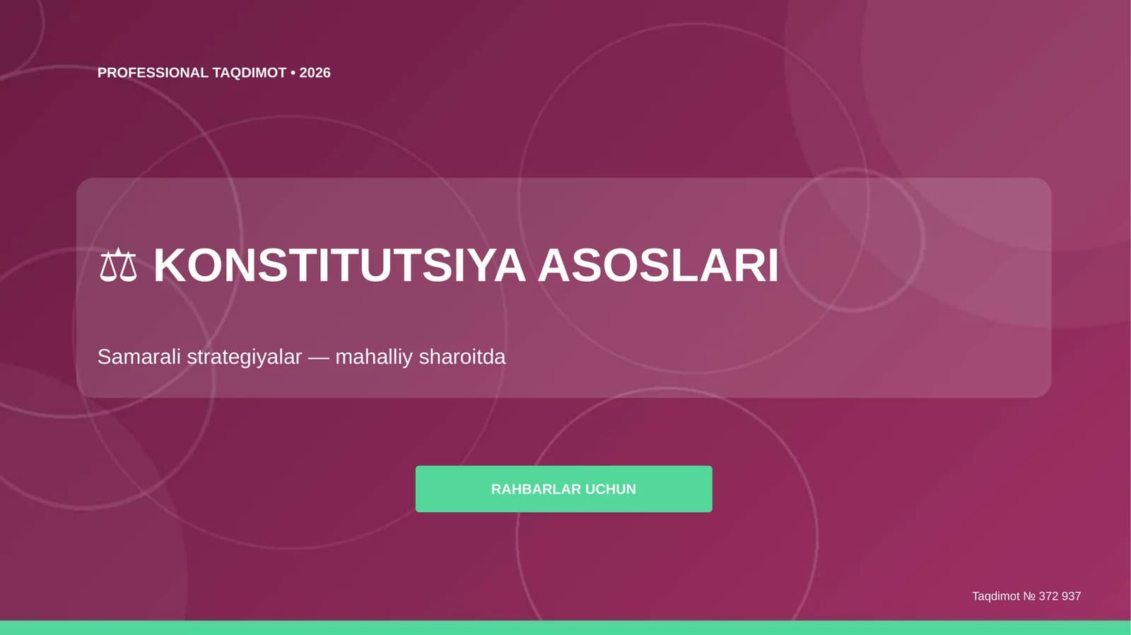 Konstitutsiya asoslari: samarali strategiyalar (mahalliy sharoitda) [rahbarlar uchun]