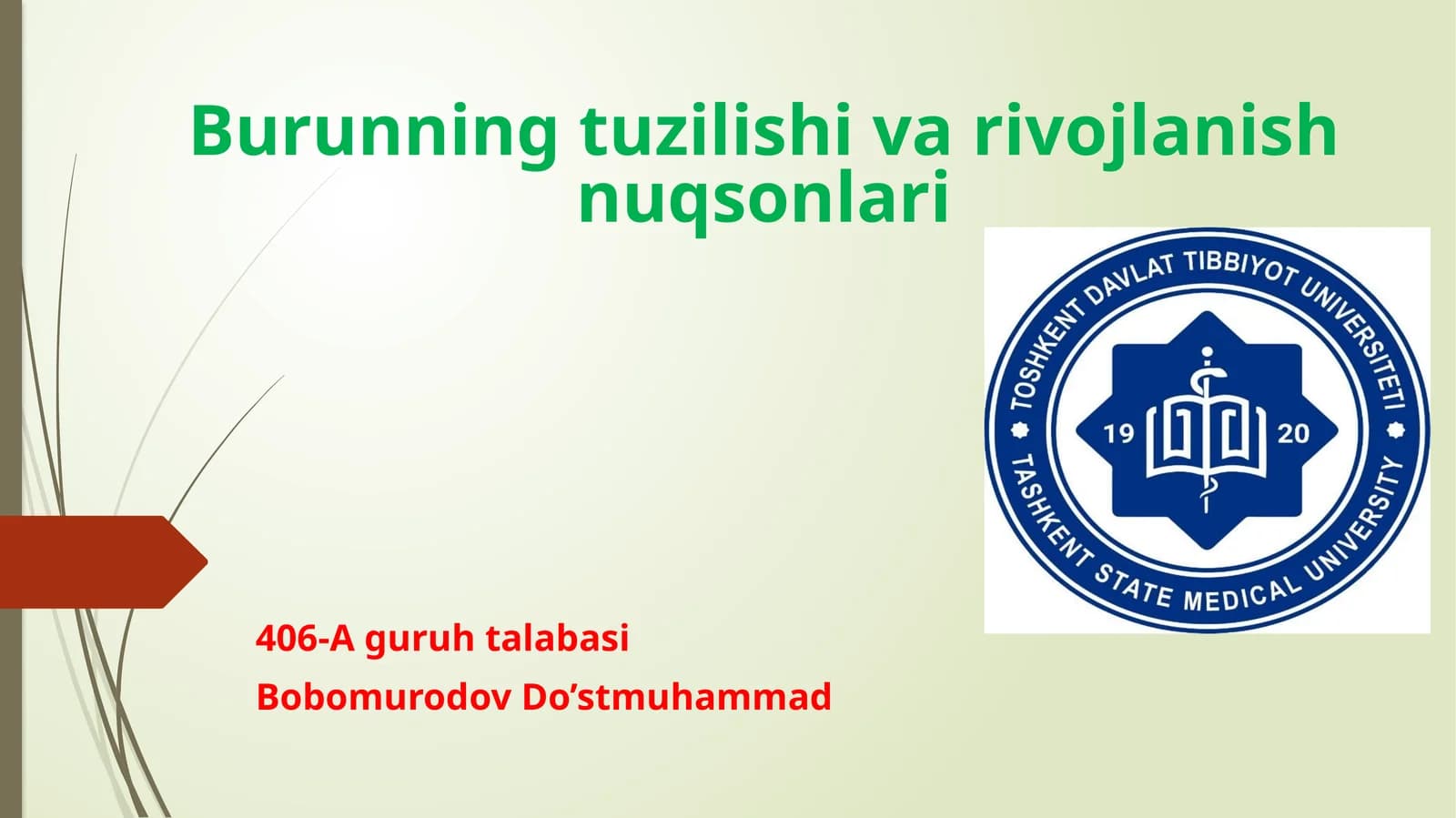 Burunningtuzilishivarivojlanishnuqsonlari