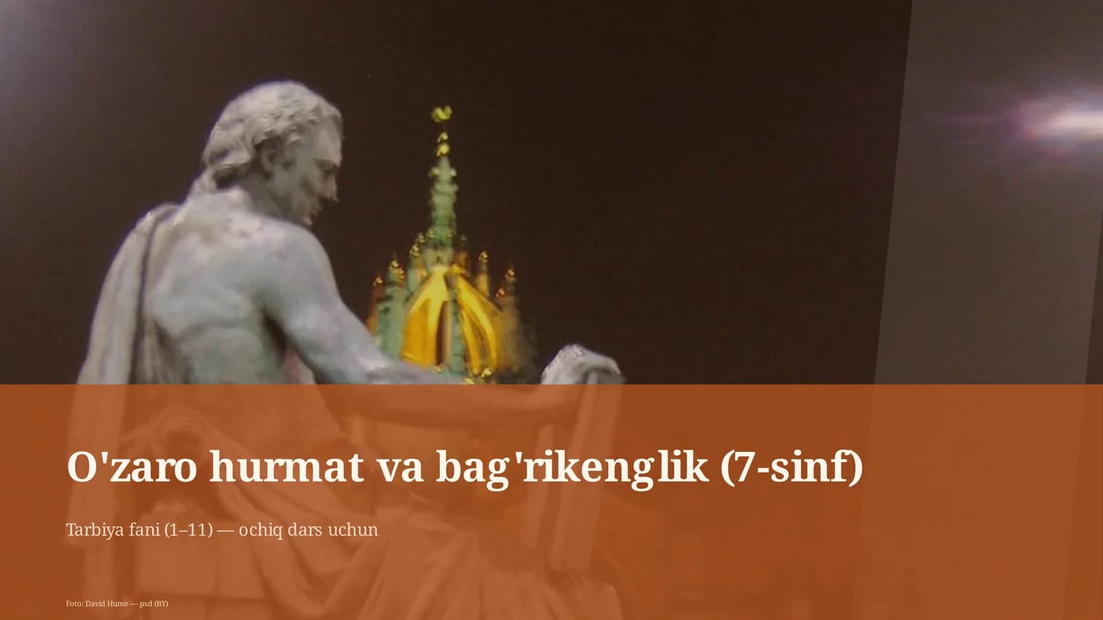 O'zaro hurmat va bag'rikenglik (7-sinf)