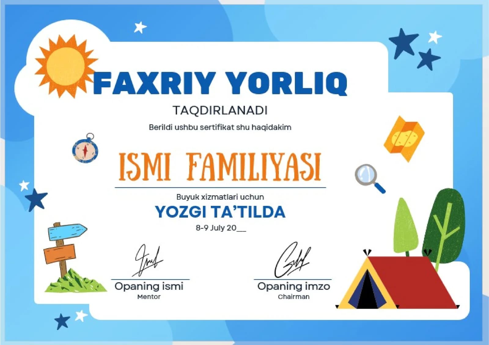 FAXRIY YORLIQ