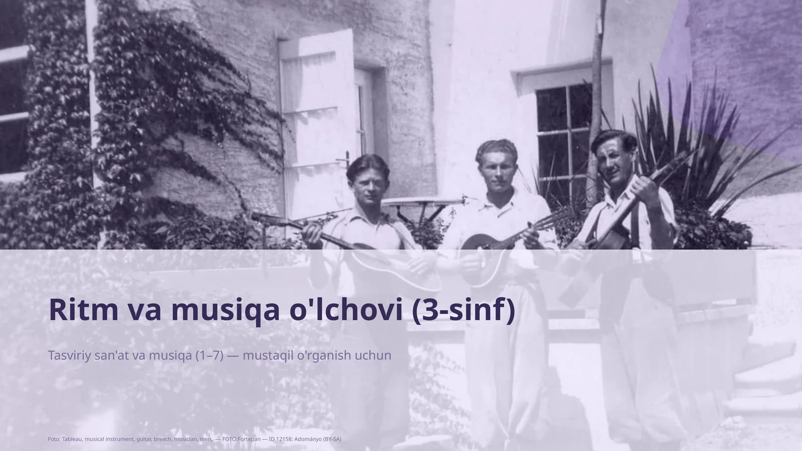 Ritm va musiqa o'lchovi (3-sinf)