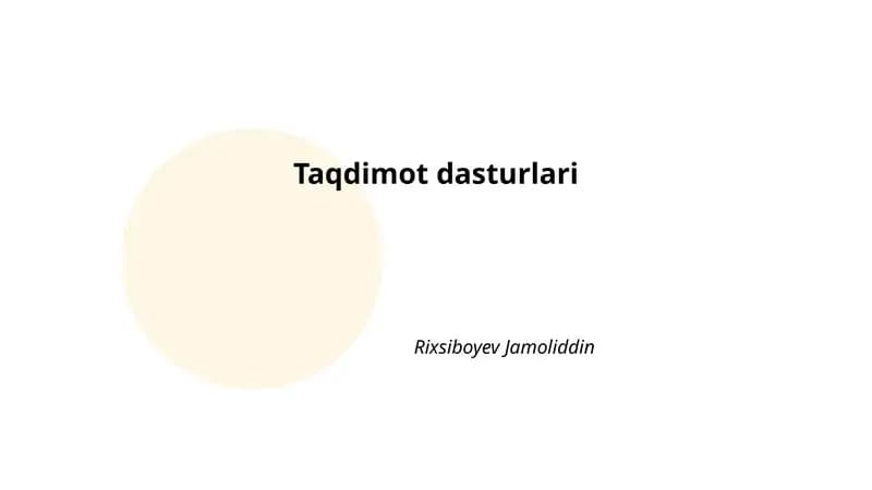 Taqdimot dasturlari