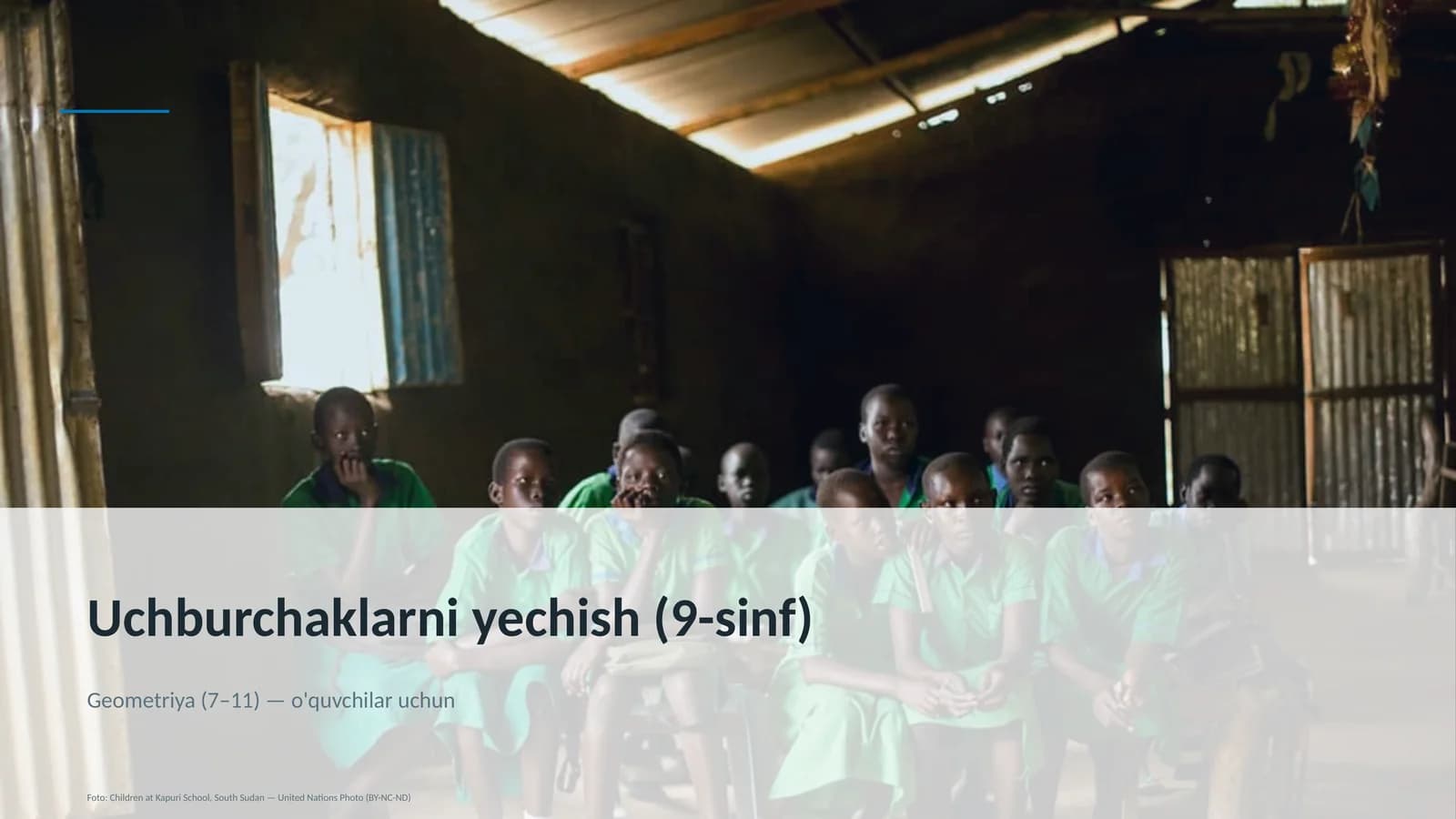 Uchburchaklarni yechish (9-sinf)