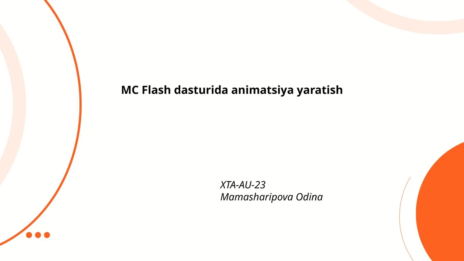 Kompyuter animatsiyasining asoslari