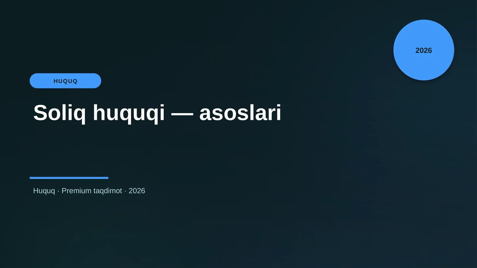Soliq huquqi — asoslari