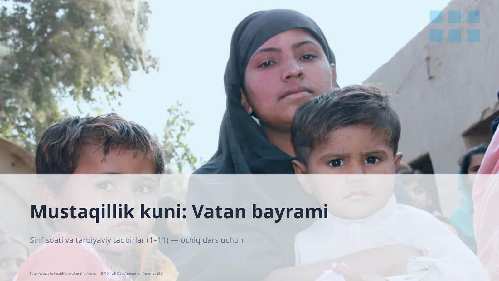 Sinf soati va tarbiyaviy tadbirlar (1-11) - ochiq dars uchun