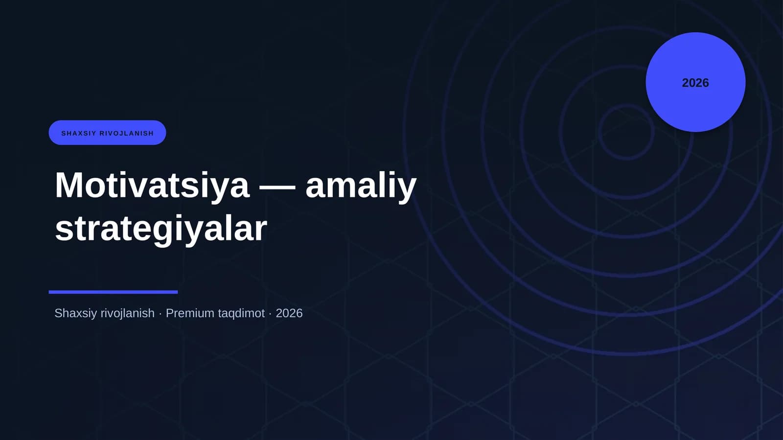 Motivatsiya — amaliy strategiyalar