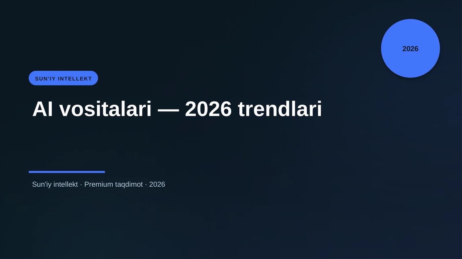 AI vositalari — 2026 trendlari