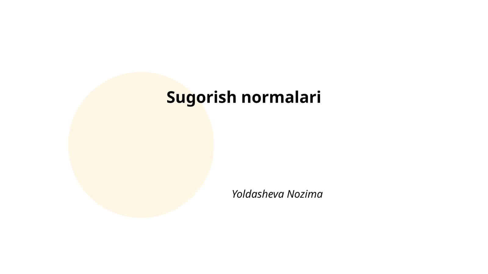 Sug'orish normalari