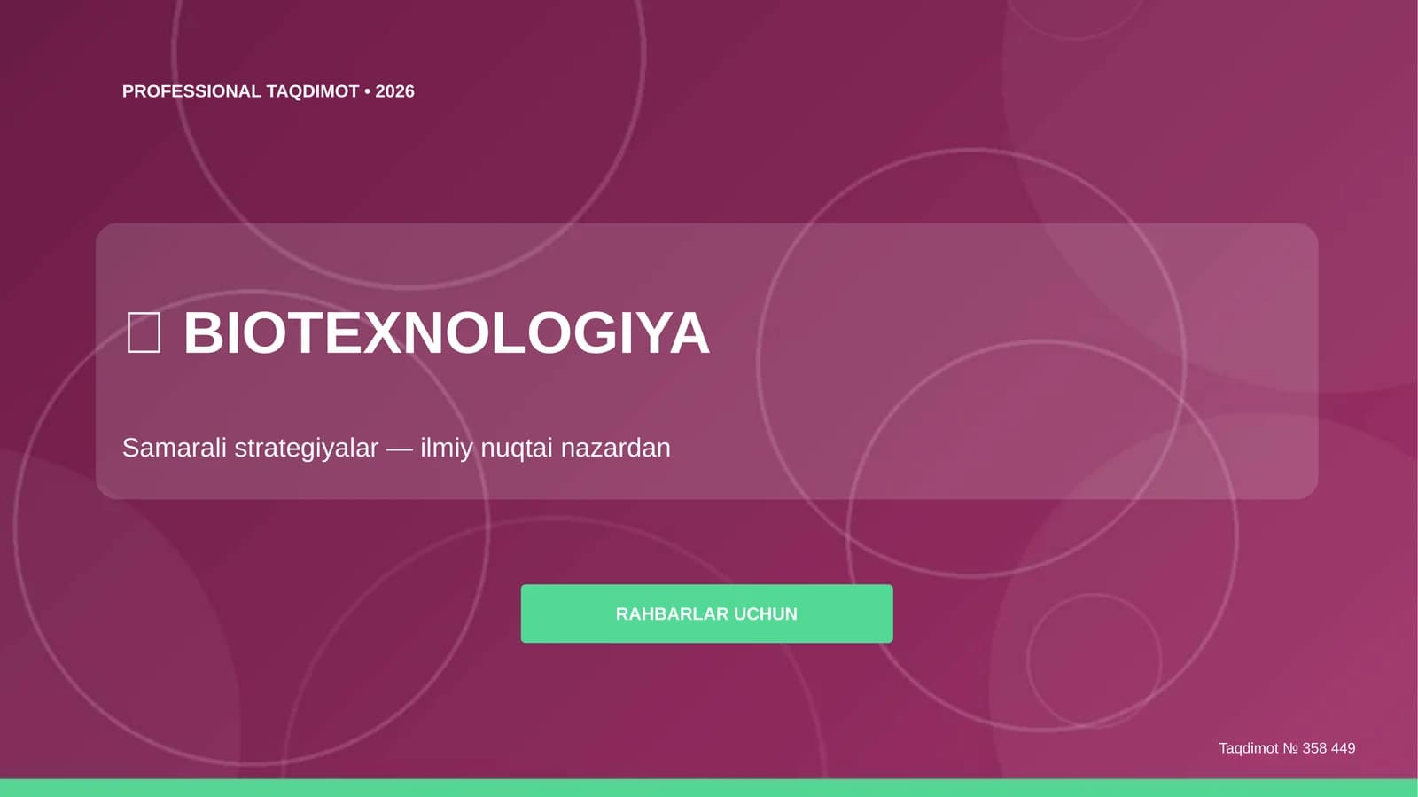 BIOTEXNOLOGIYA