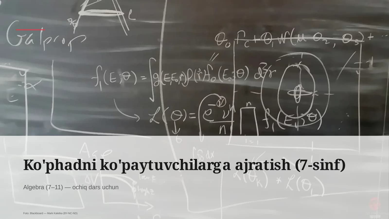 Ko'phadni ko'paytuvchilarga ajratish (7-sinf)