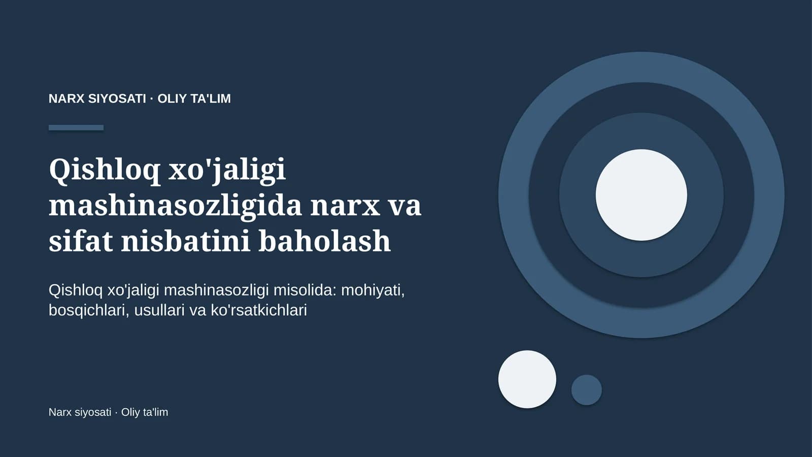 qishloq xo'jaligi mashinasozligida narx va sifat nisbatini baholash 5762