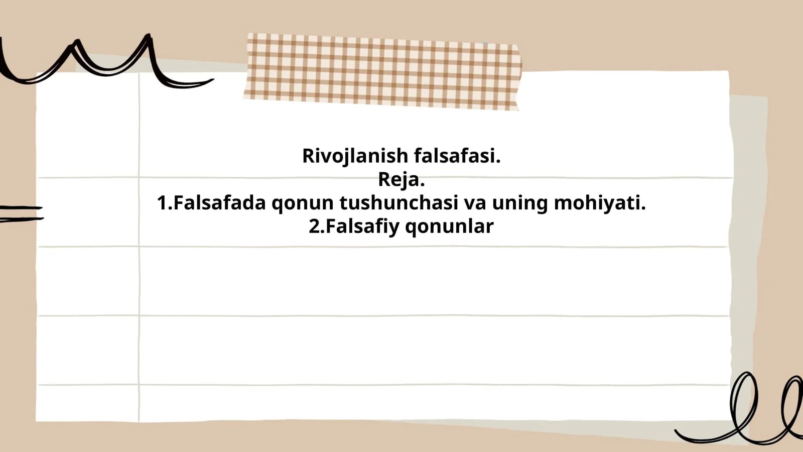 Falsafada qonun tushunchasi va uning mohiyati