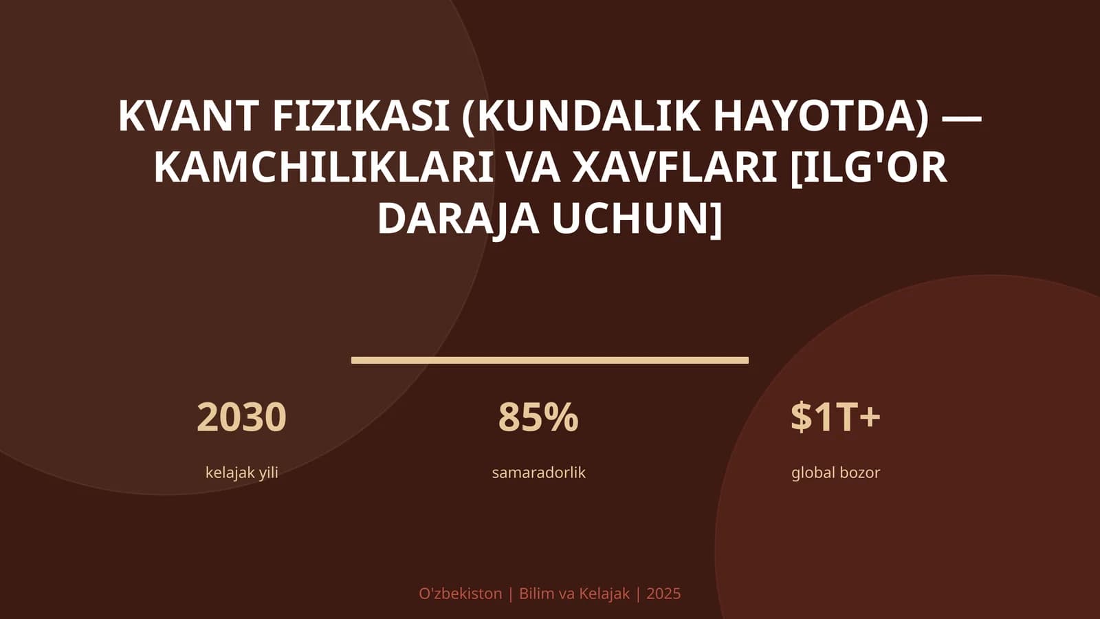 Kvant Fizikasi (Kundalik Hayotda) - Kamchiliklari va Xavflari [Ilg'or Daraja Uchun]