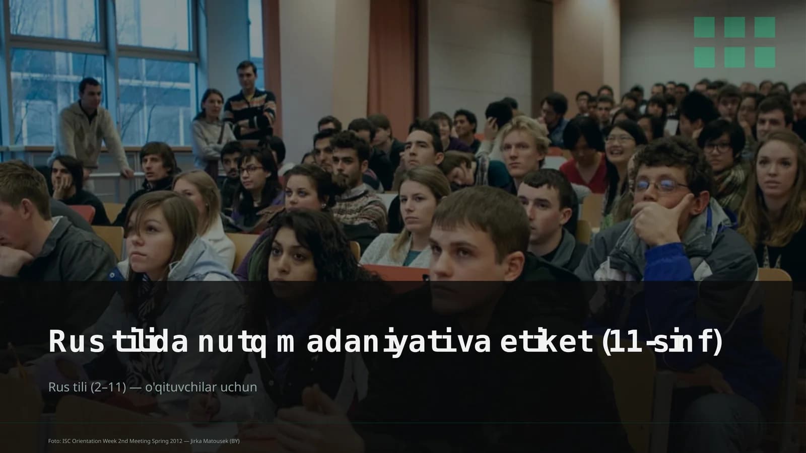 Rus tilida nutq madaniyati va etiket (11-sinf)