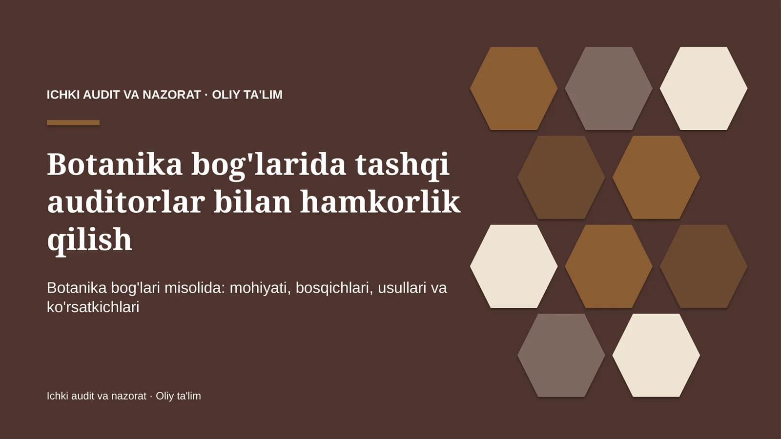 botanika bog'larida tashqi auditorlar bilan hamkorlik qilish 1481