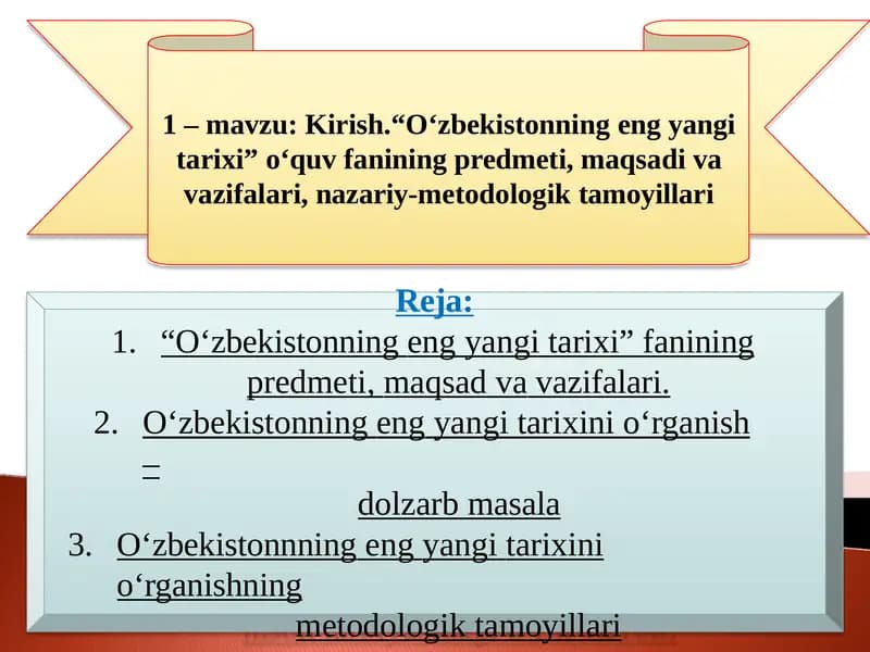 O‘zbekistonning eng yangi tarixi