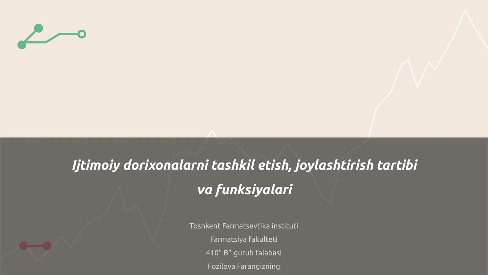 Ijtimoiy dorixonalarni tashkil etish, joylashtirish tartibi va funksiyalari