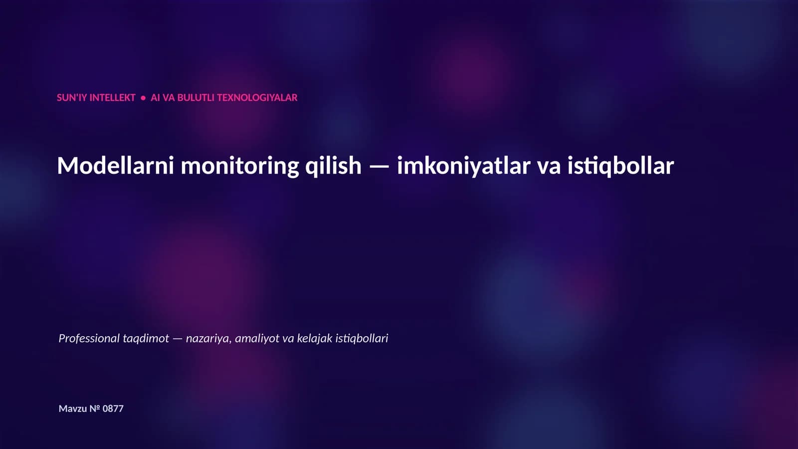 Bulutli AI va Sun'iy Intellekt