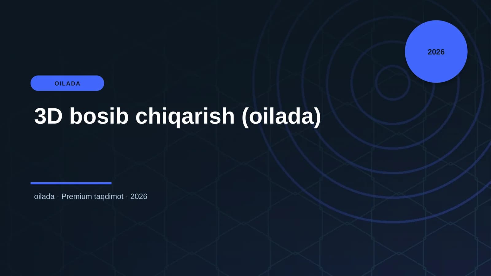 3D bosib chiqarish (oilada)