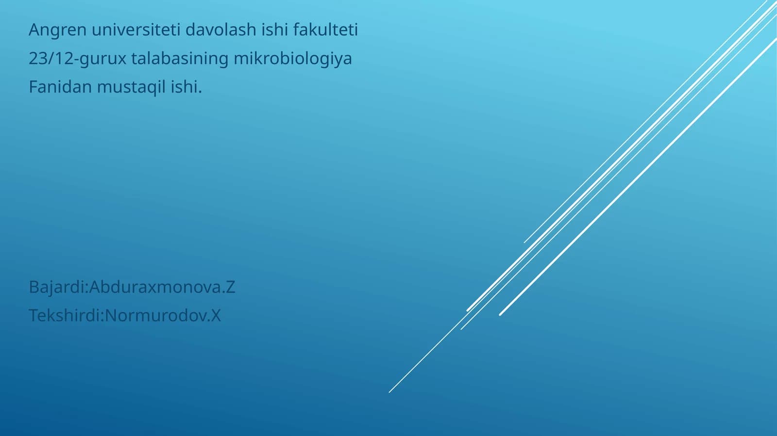 Angren universiteti davolash fakulteti