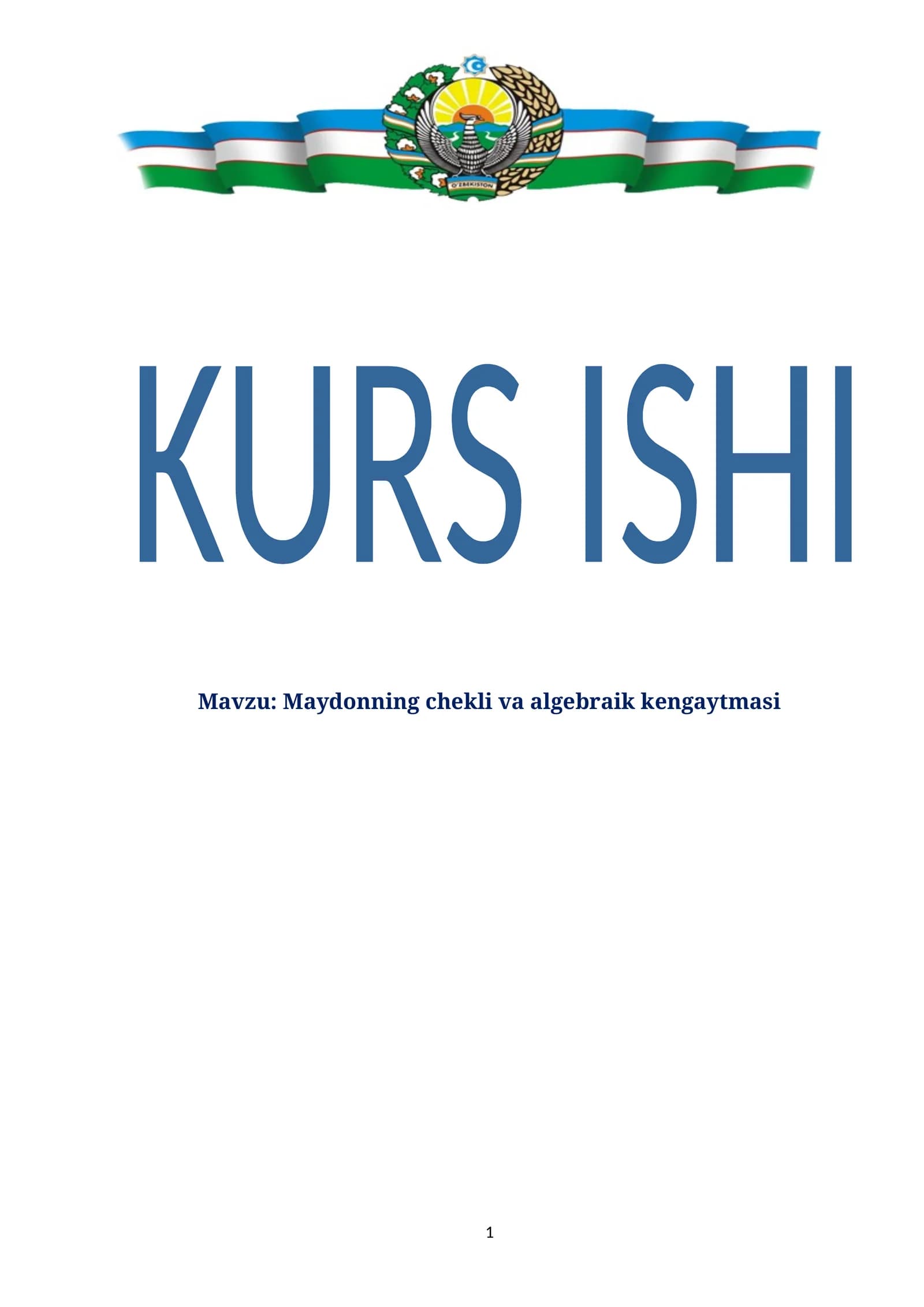 Maydonning chekli va algebraik kengaytmasi
