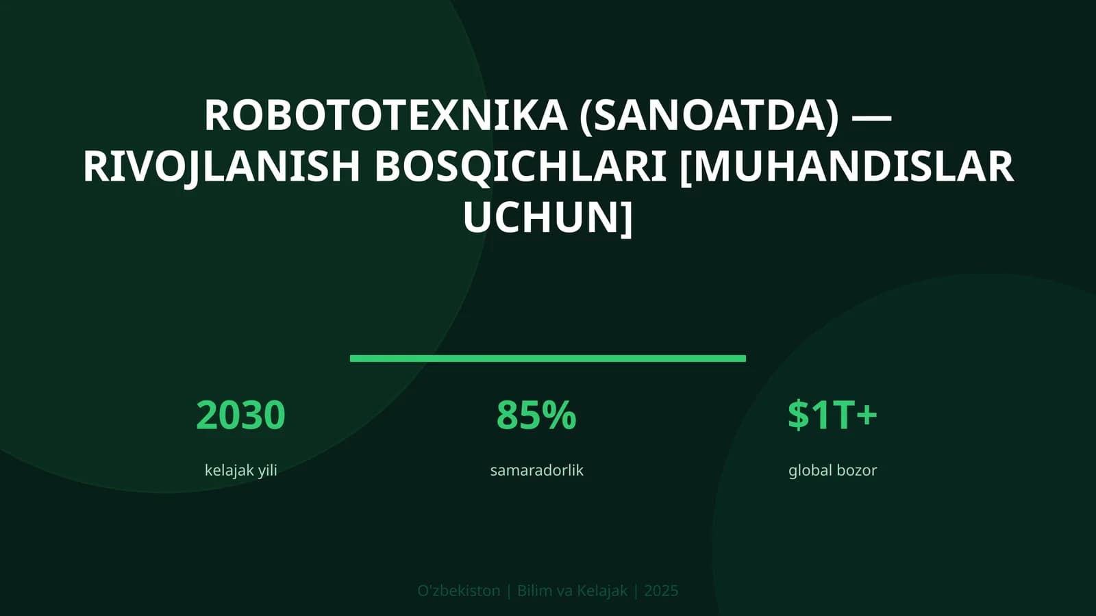 Robototexnika (sanoatda) — rivojlanish bosqichlari [muhandislar uchun]
