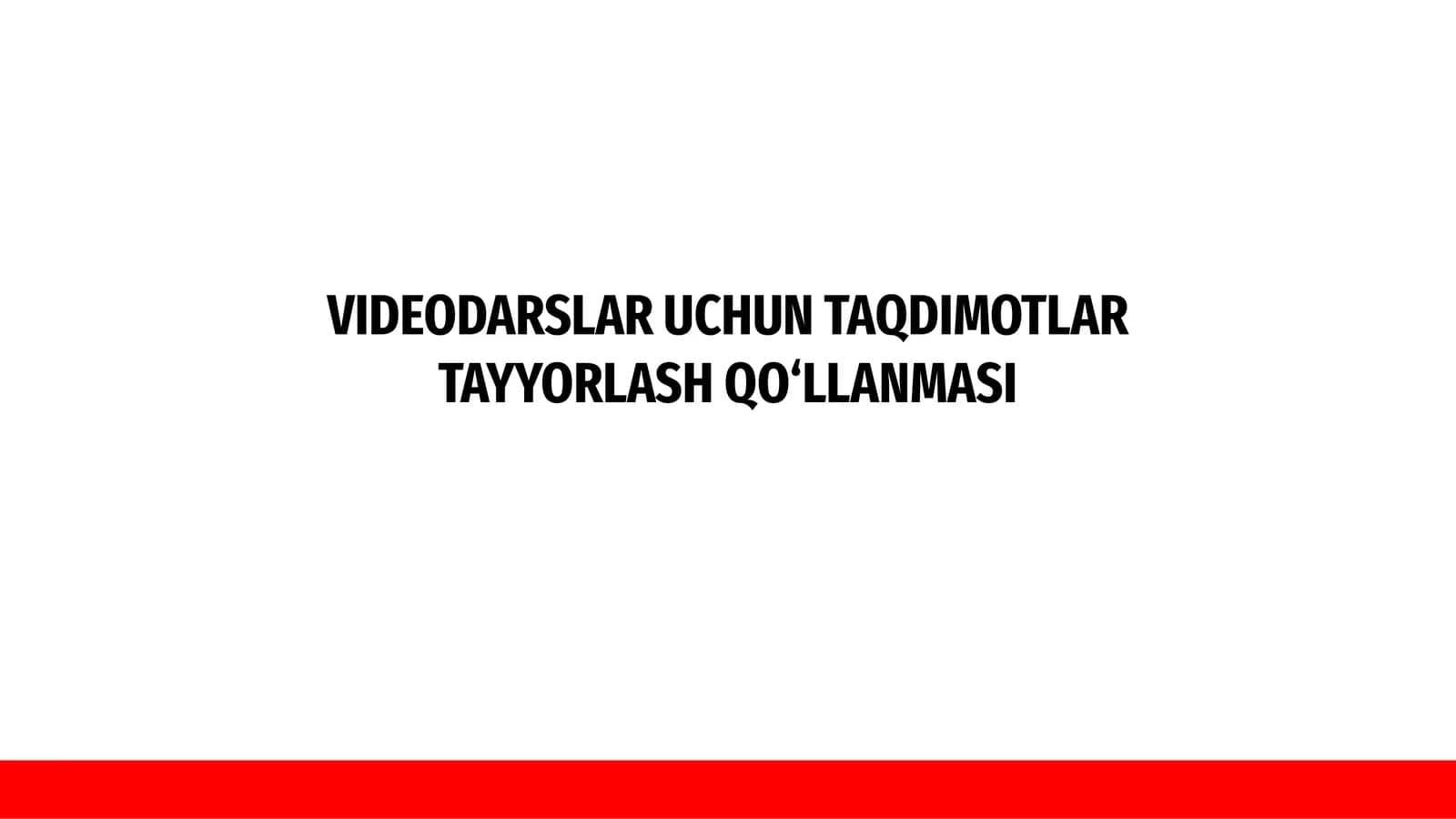 Taqdimot qo'llanma