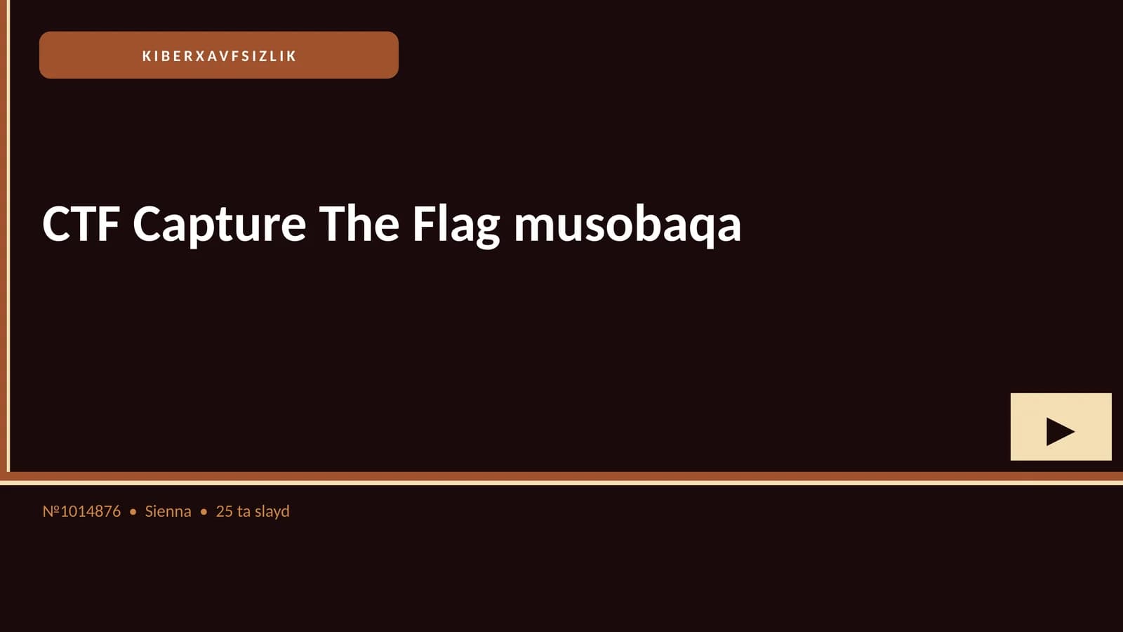 CTF Capture The Flag musobaqa