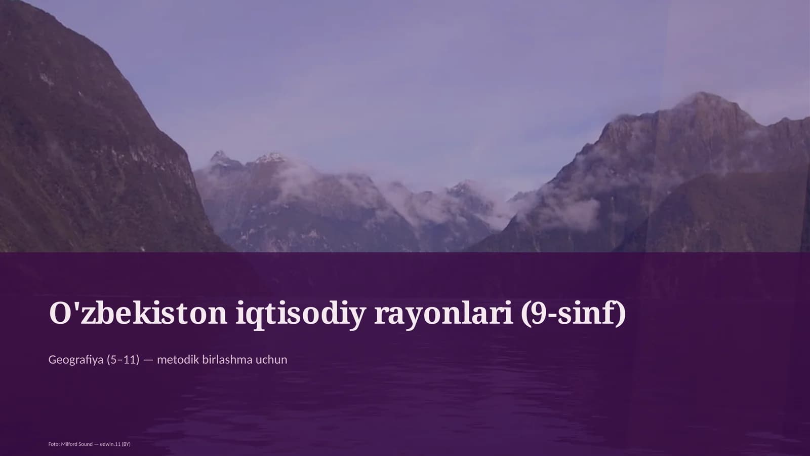 O'zbekiston iqtisodiy rayonlari (9-sinf)