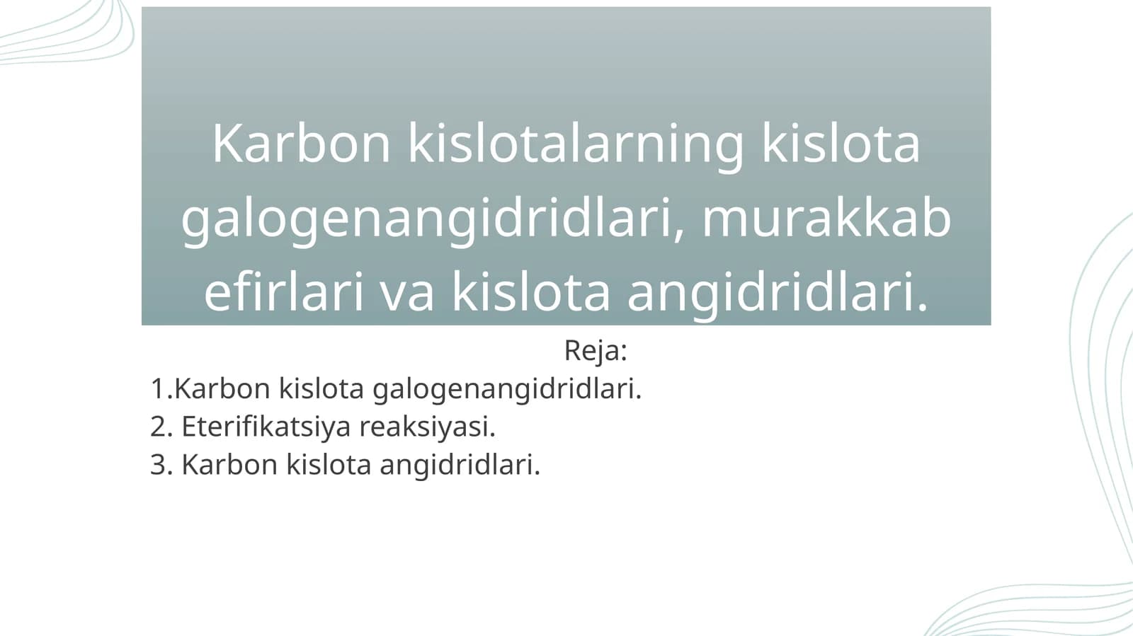 Karbon kislota galogenangidridlari