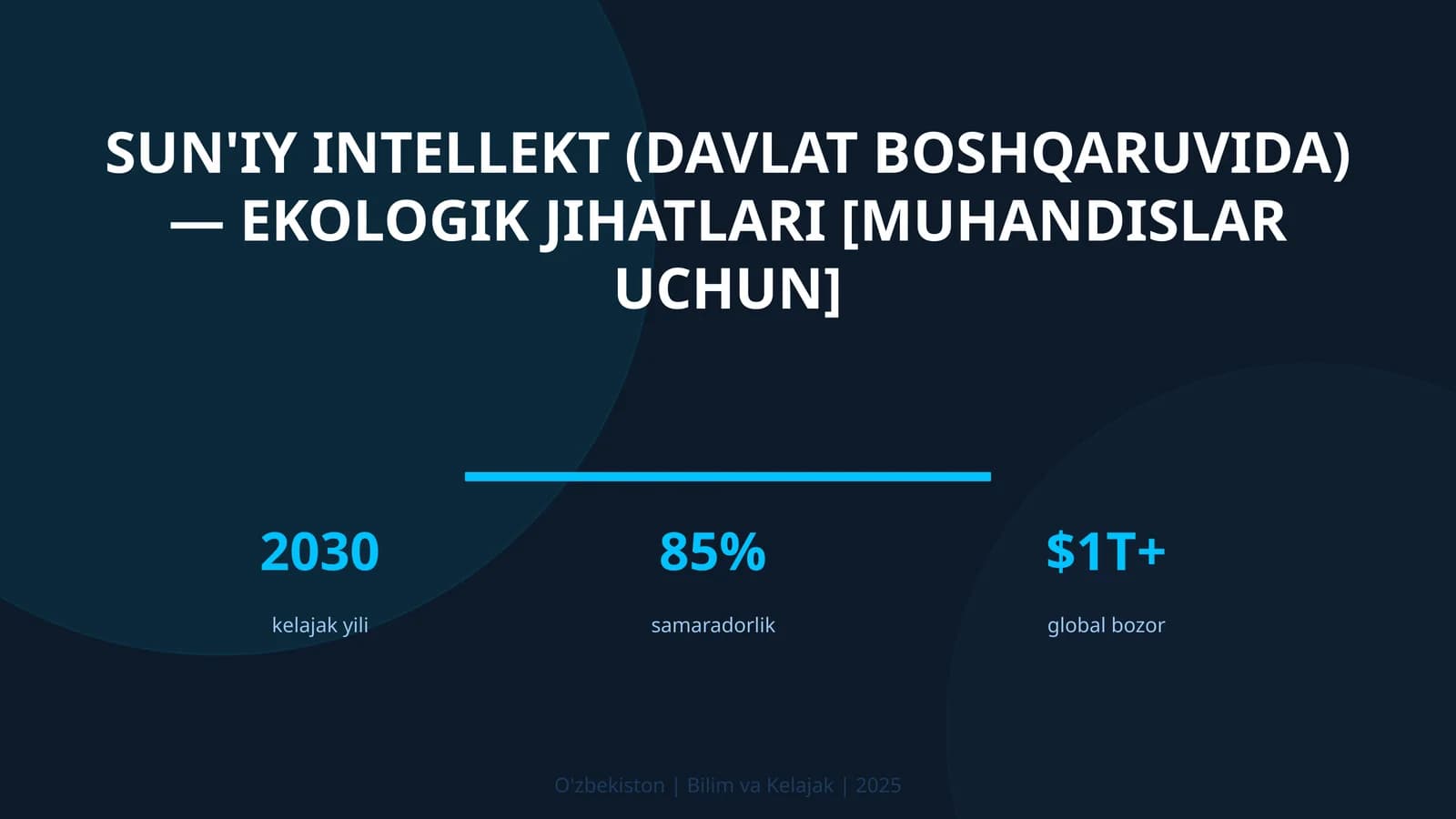 Sun'iy intellekt (davlat boshqaruvida) — ekologik jihatlari [muhandislar uchun]