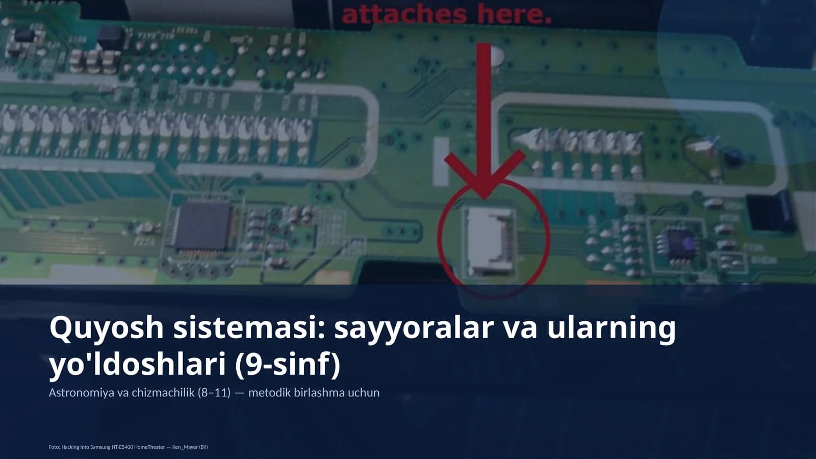 Quyosh sistemasi: sayyoralar va ularning yo'ldoshlari (9-sinf)