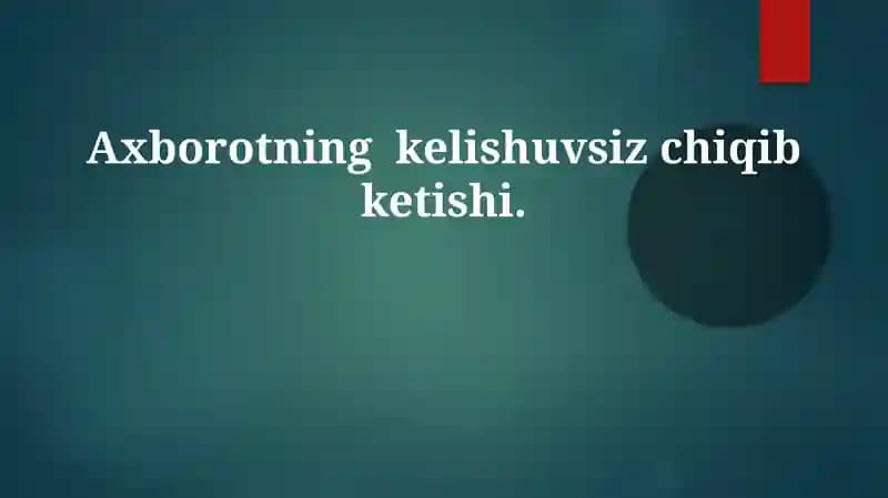 Ruxsatsiz oshkor qilish