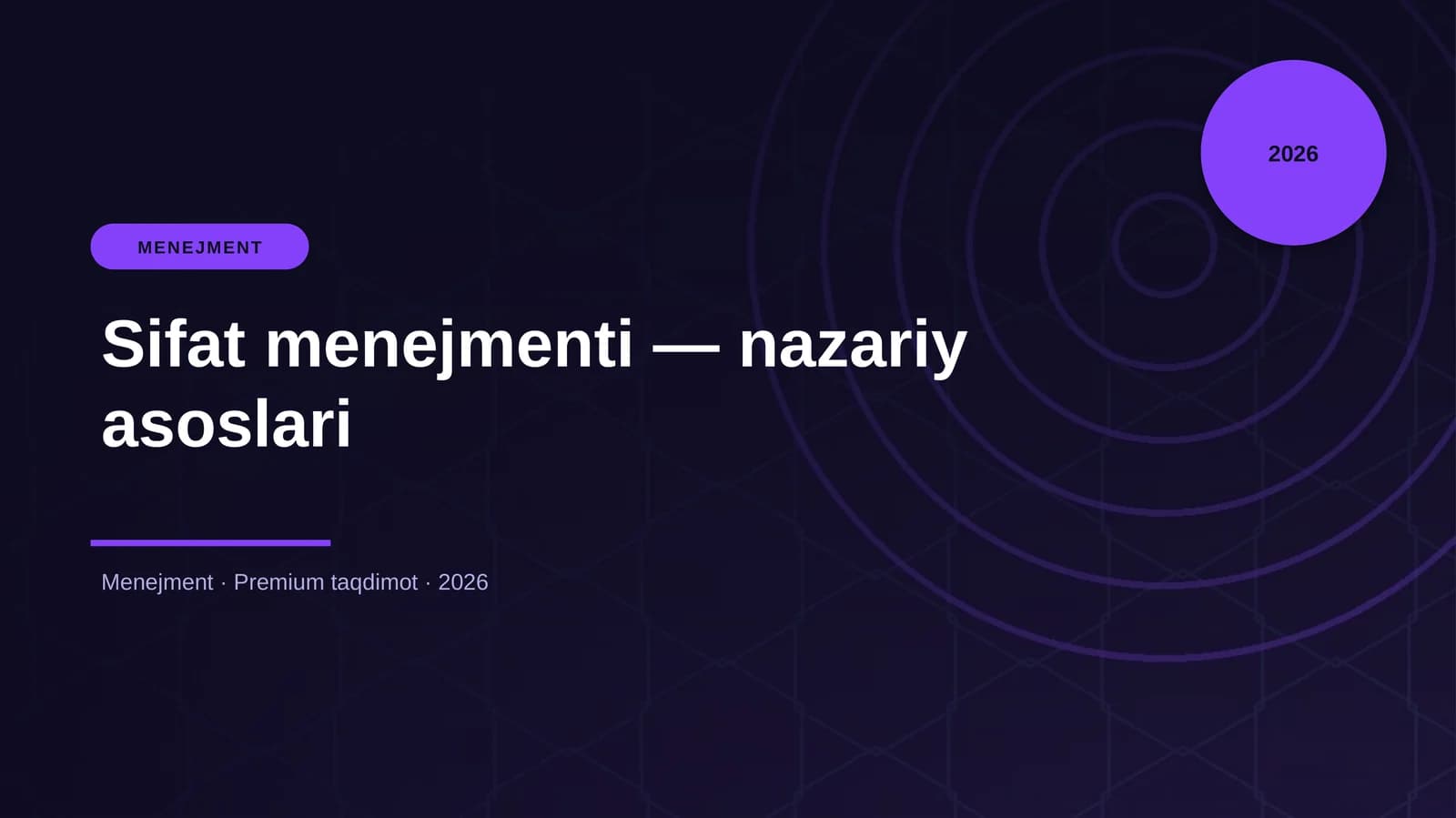 Sifat menejmenti — nazariy asoslari
