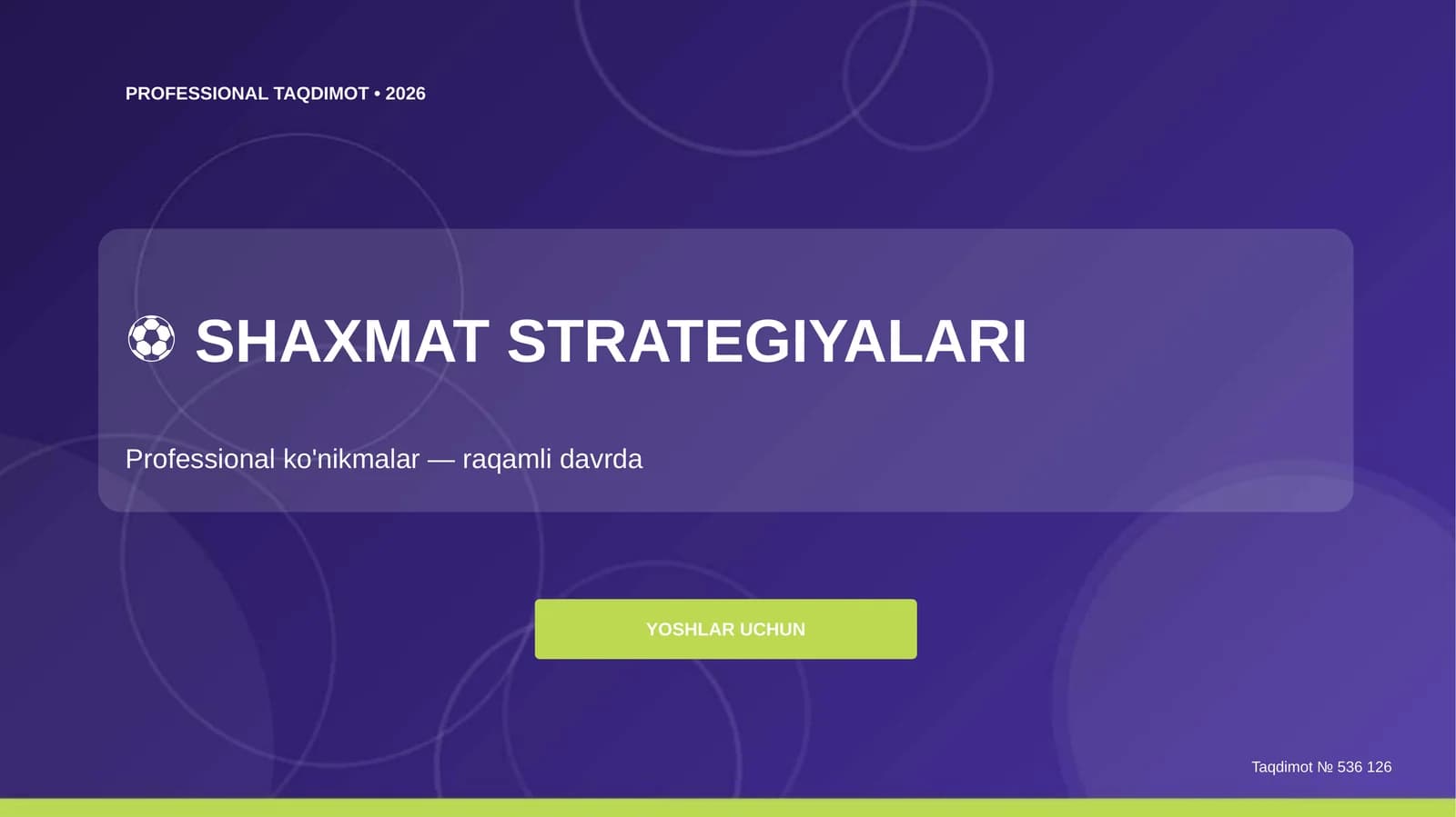Shaxmat strategiyalari: professional ko'nikmalar (raqamli davrda) [yoshlar uchun]