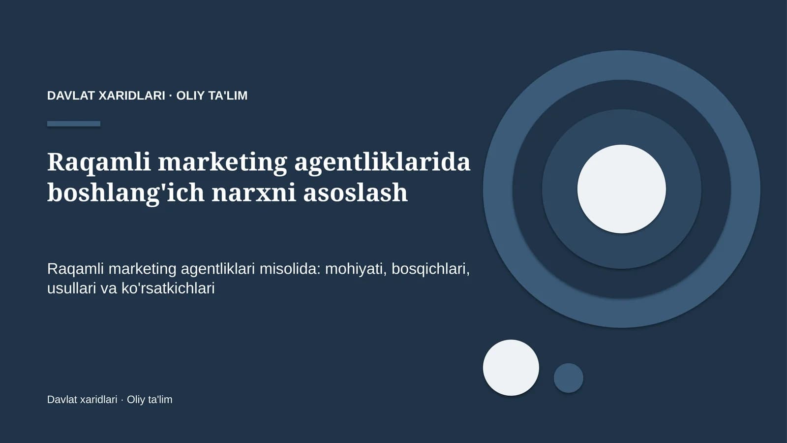 raqamli marketing agentliklarida boshlang'ich narxni asoslash 6048