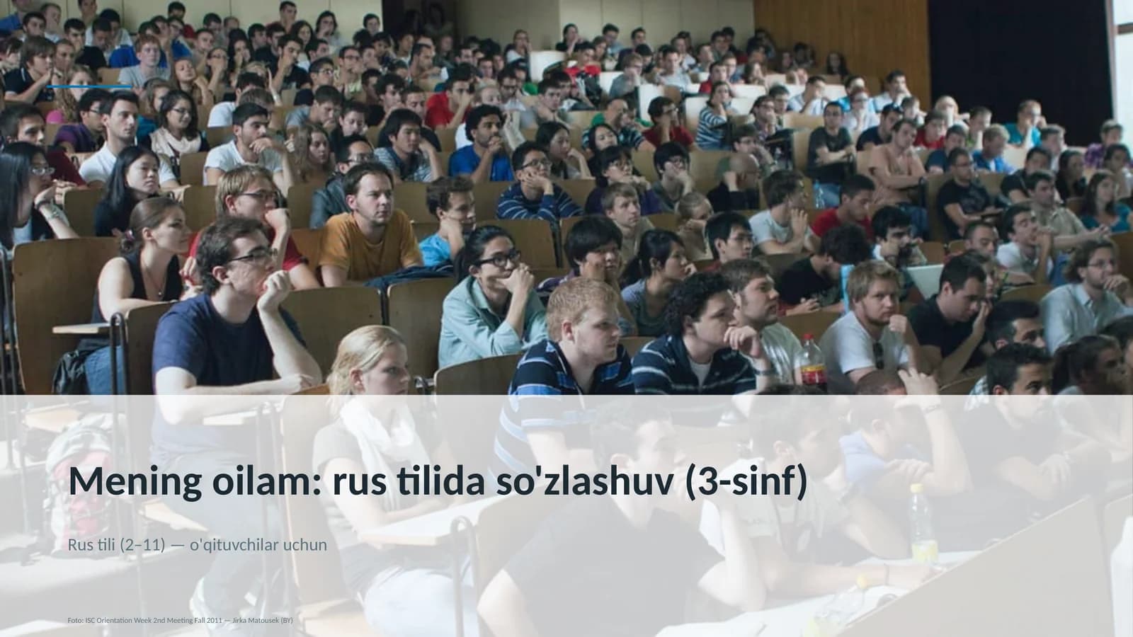 Mening oilam: rus tilida so'zlashuv (3-sinf)