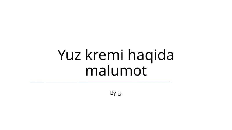 Yuz kremi