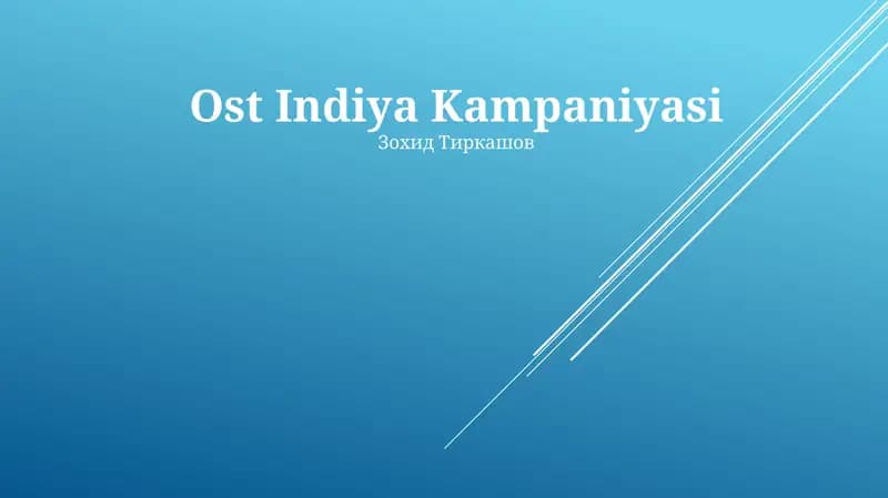 Ost Indiya Kampaniyasi