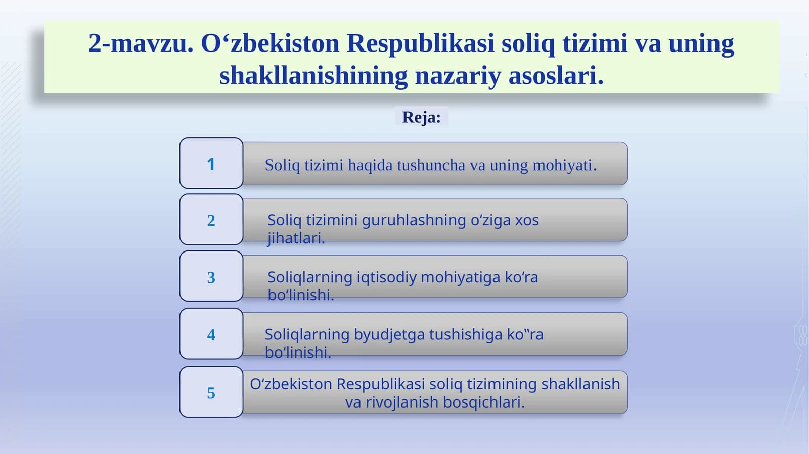 O‘zbekiston Respublikasi Soliqtizimi va Uning Shakllanishi
