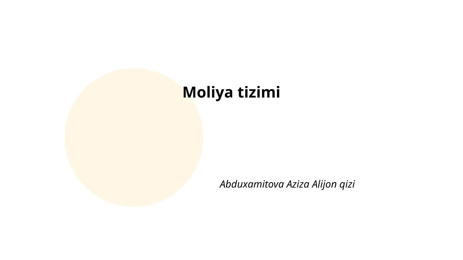 Moliya tizimi