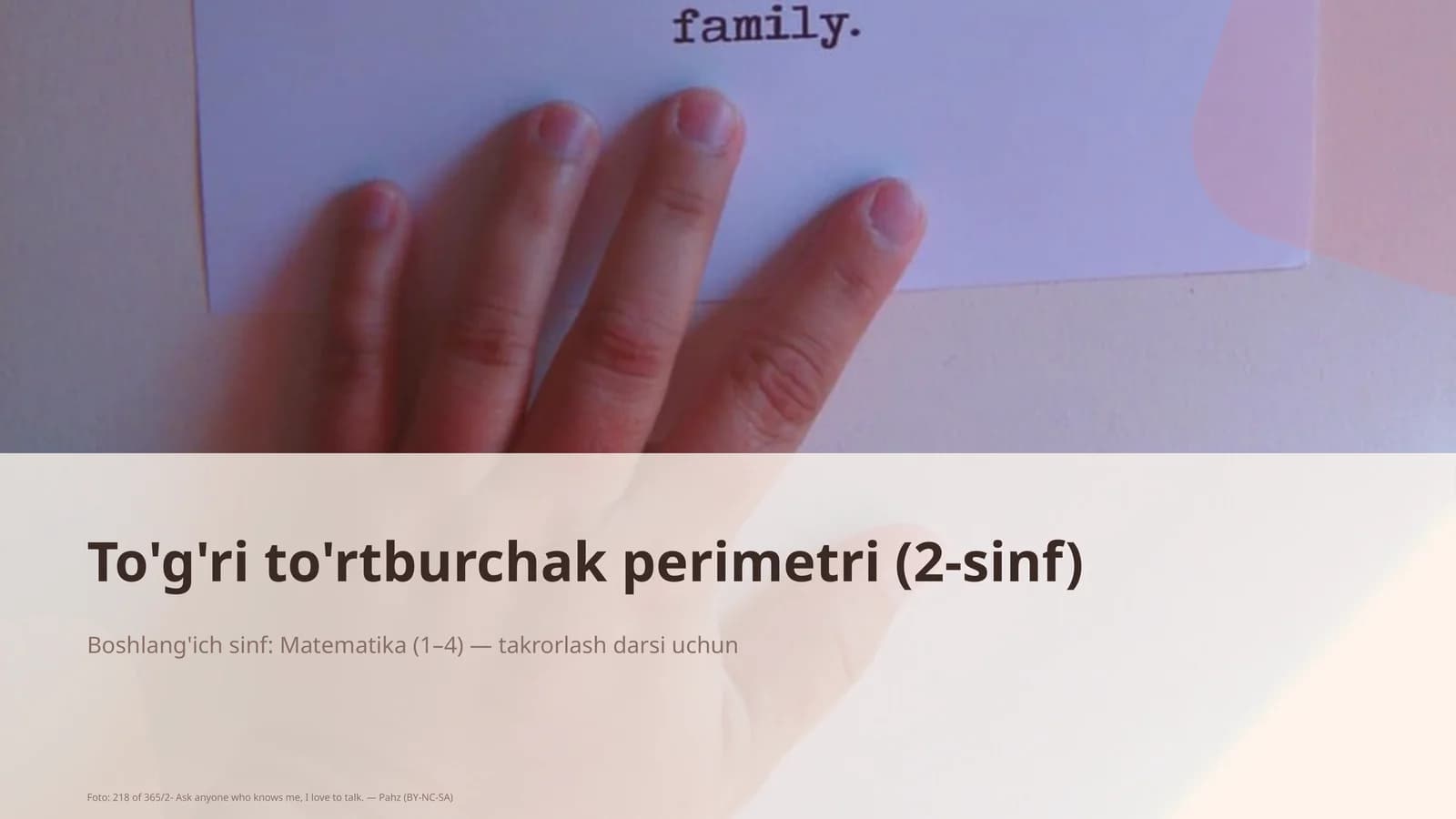 To'g'ri to'rtburchak perimetri (2-sinf)