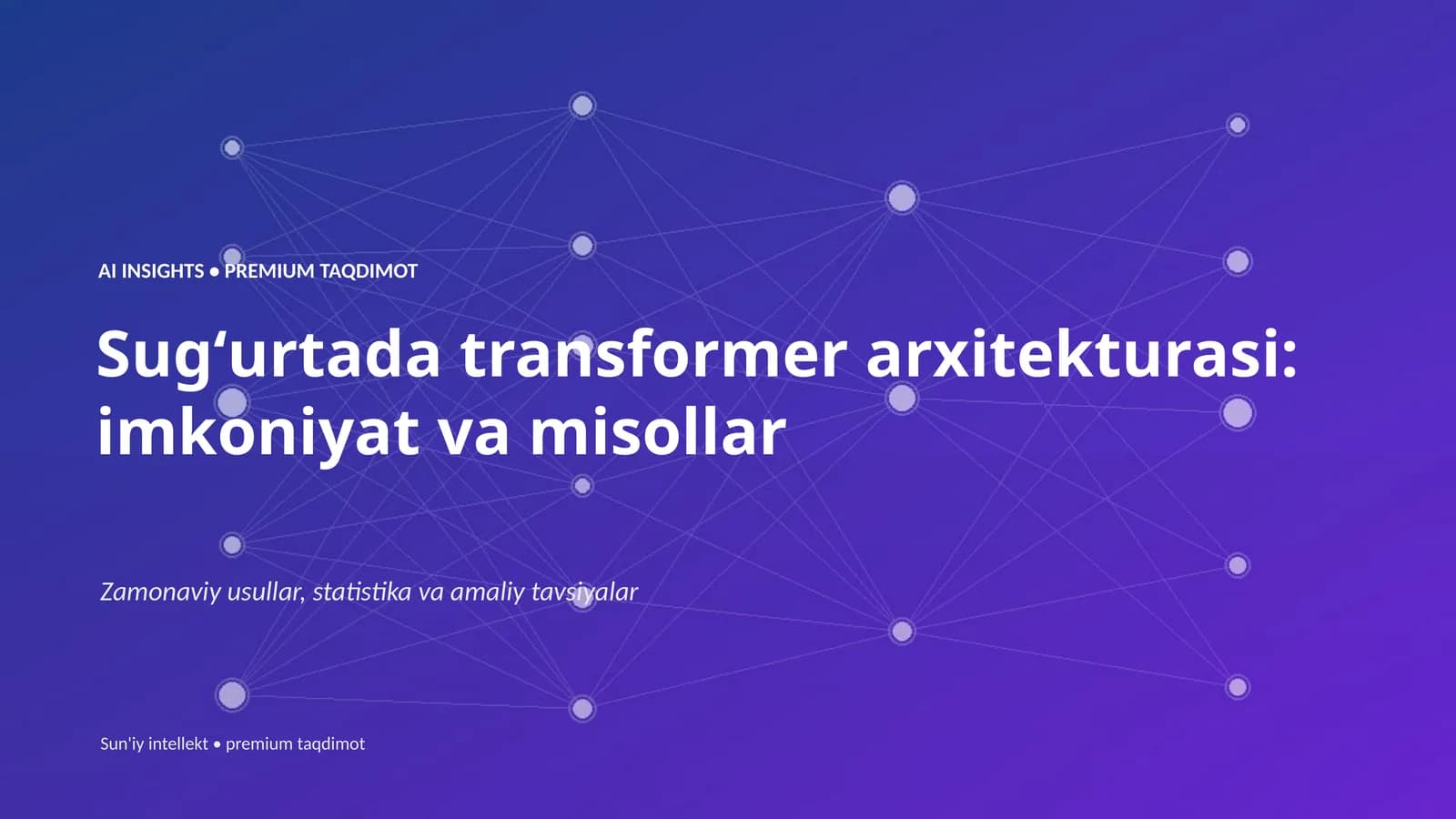 AI INSIGHTS • PREMIUM TAQDIMOT