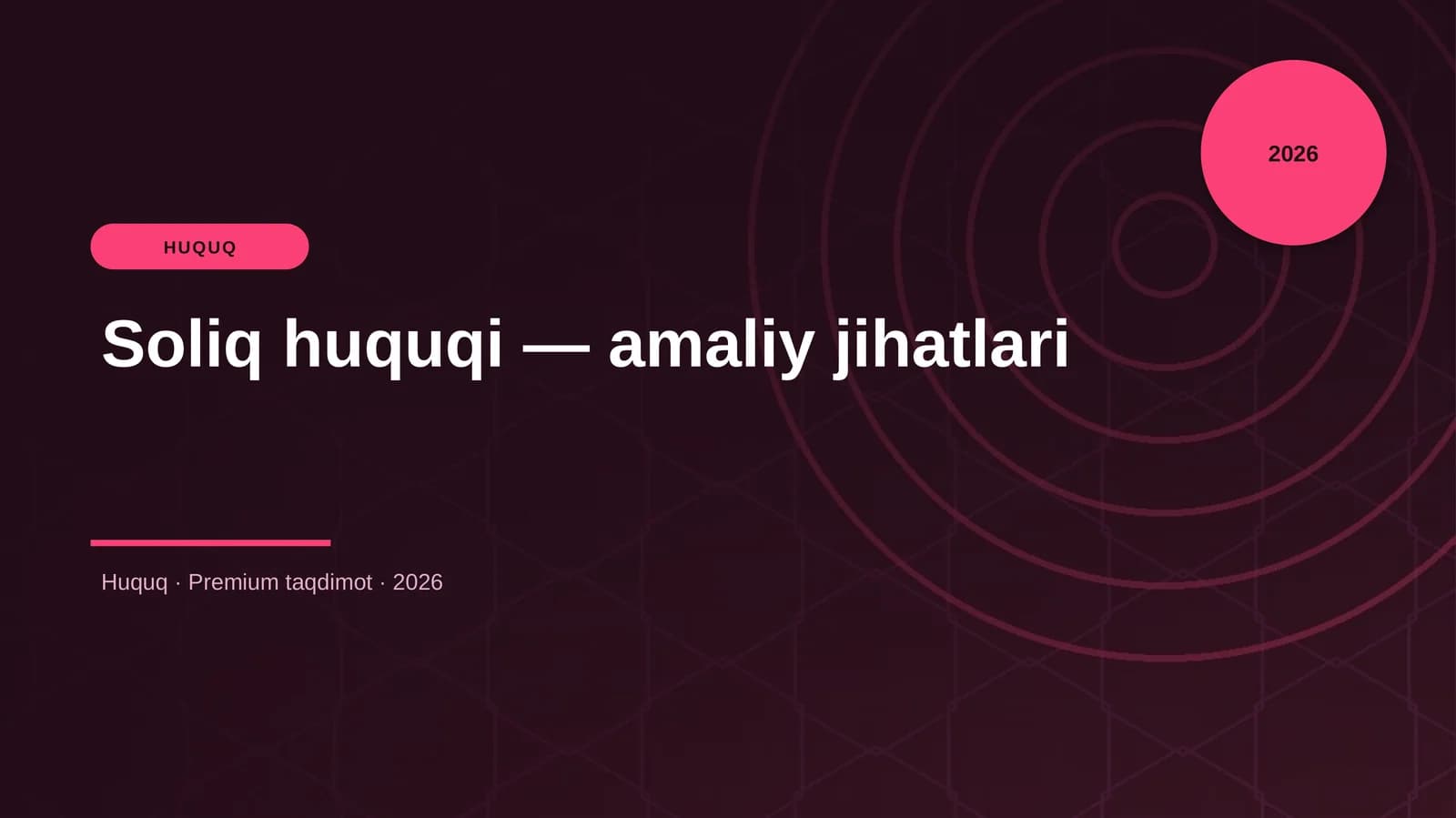 Soliq huquqi — amaliy jihatlari