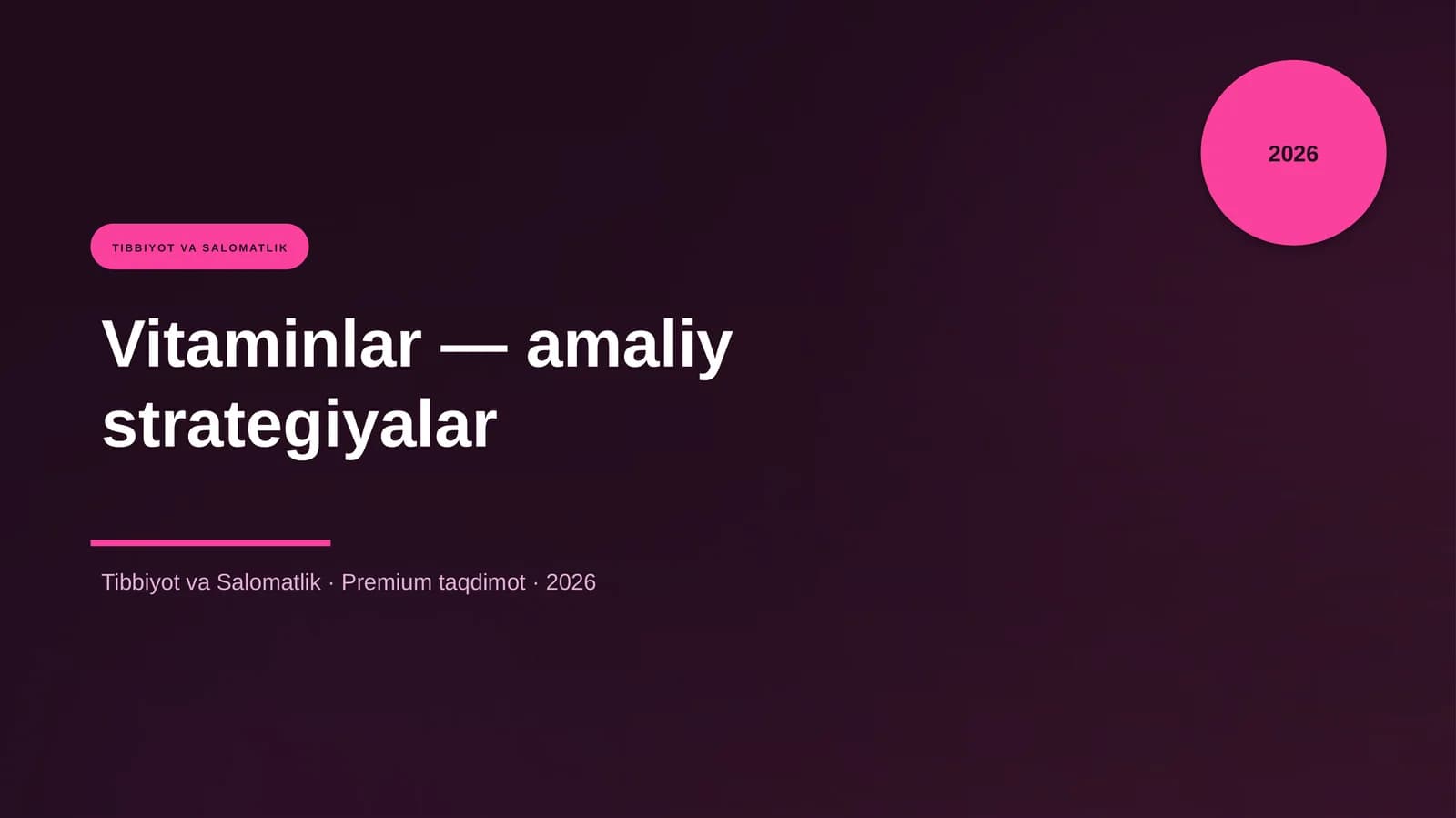 Vitaminlar — amaliy strategiyalar
