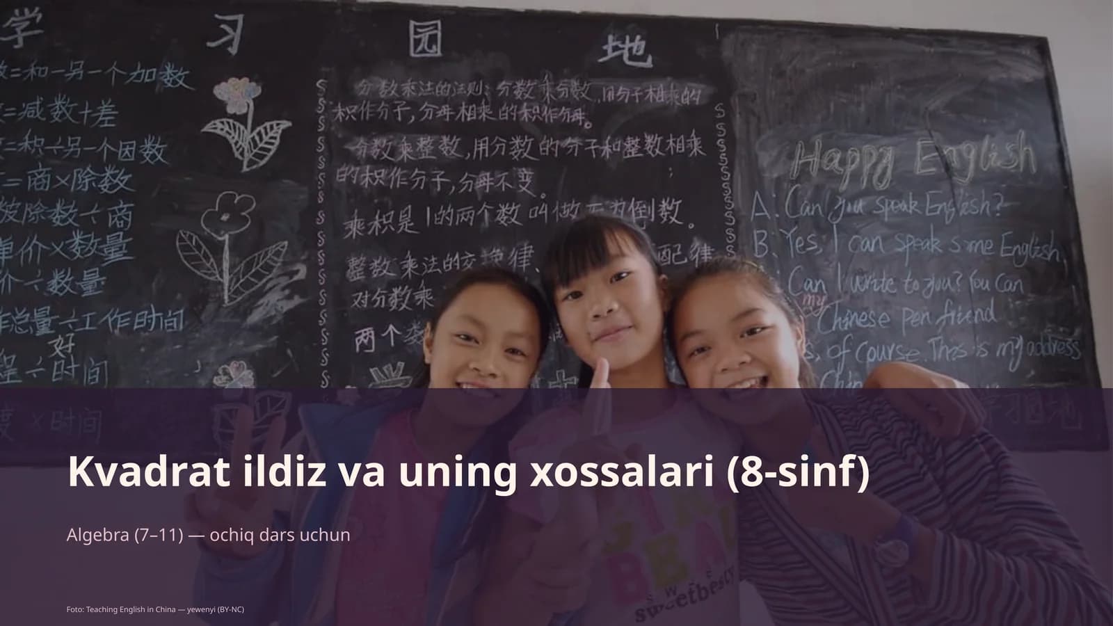 Kvadrat ildiz va uning xossalari (8-sinf)